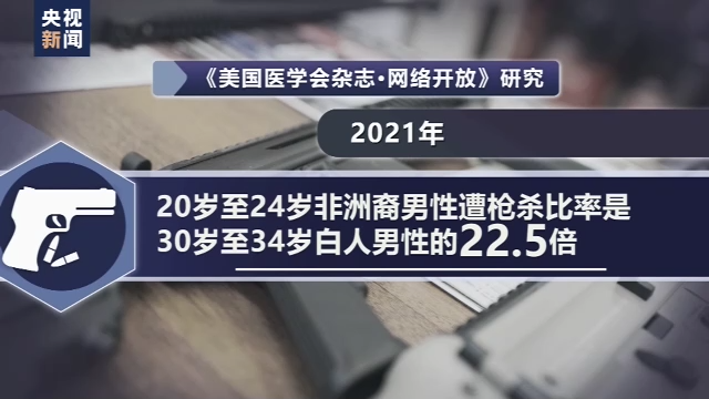 美研究显示枪支暴力受害者种族差异明显