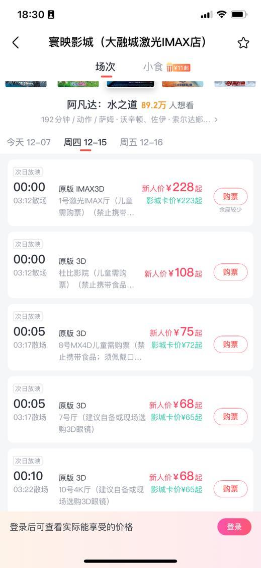 单张预售票价超过250元、点映场高达358元 谁在看《阿凡达2》？